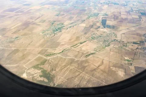 View from the airplane window. Stock Photos