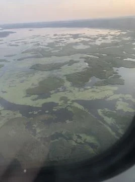 View from the airplane window Stock-Fotos