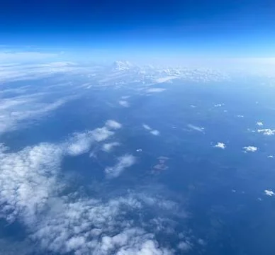 View from the airplane window. Stock Photos