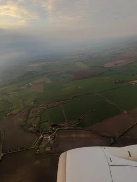 View from airplane window Foto stock