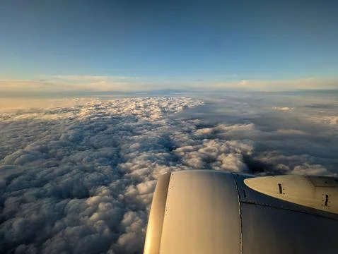 View from airplane window Foto stock