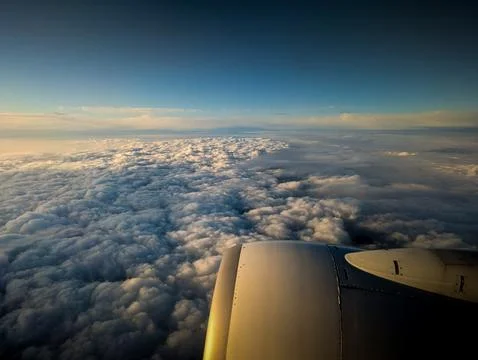 View from airplane window Foto stock