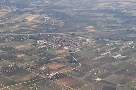 View from airplane window Stock Photos