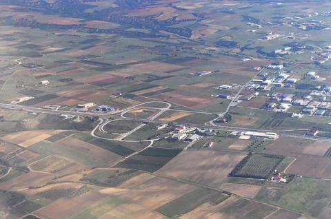 View from airplane window Stock Photos