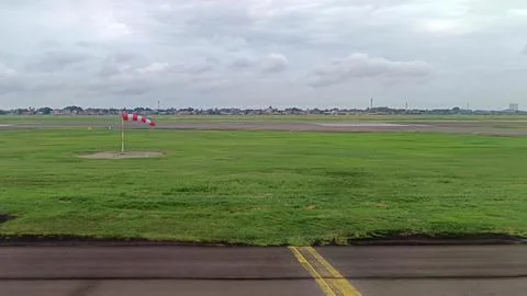 View from the airplane window Stock Photos