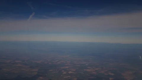 View from the airplane window. Sky and beautiful landscape. Stock Footage 107828669