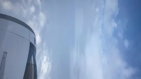 View From Airplane Window. Vertical Stock Footage 159863229