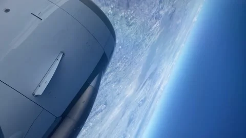 View From Airplane Window. Vertical Video stock 159866616