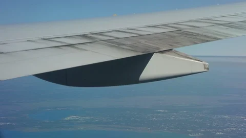 View From Airplane Window Of Wing Close Up Stock-Footage 102501672