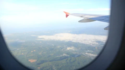View from airplane windows 스톡 동영상 36466231