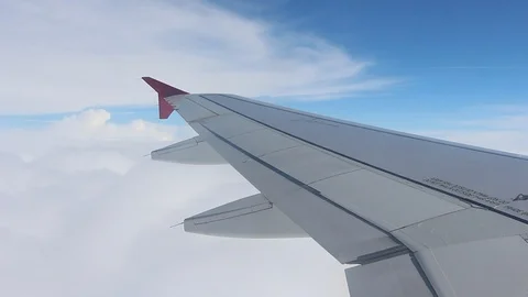 View of airplane wing Stock Footage 124662714