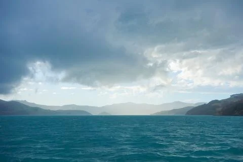 View of Akaroa Stock Photos