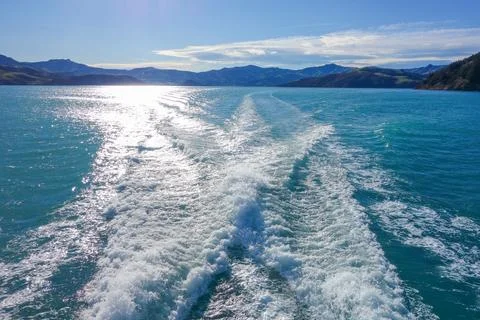 View of Akaroa Foto stock