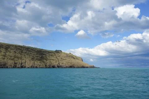 View of Akaroa Foto stock
