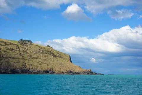 View of Akaroa Stock-Fotos