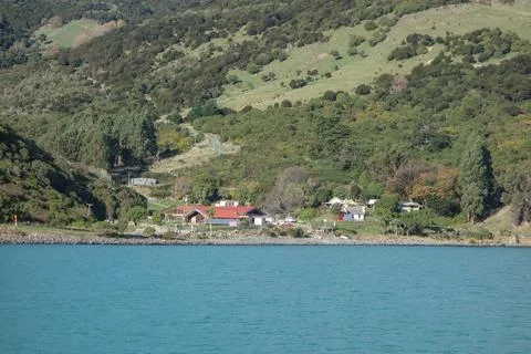 View of Akaroa Stock-Fotos