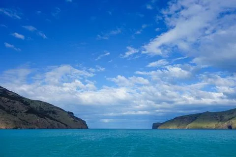 View of Akaroa Stock Photos