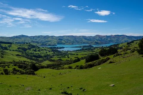 View of Akaroa Stock Photos