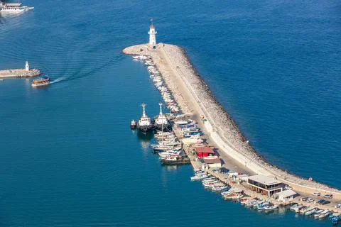 View of the Alanya Lighthouse Stock Photos