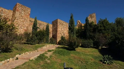 View of Alcazaba Castle Stock Footage 101533542