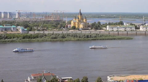 View of the Alexander Nevsky Cathedral Stock Footage 64300357