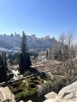 View at Alhambra castle in Granada Spain Foto stock