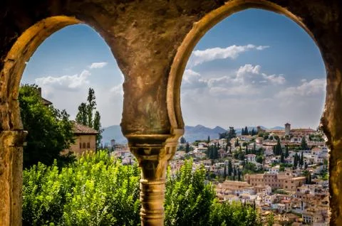 View from the Alhambra windows Foto stock