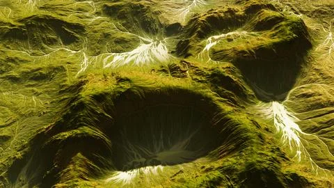 View of the alien planet landscape Stock Illustration