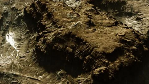 View of the alien planet landscape Stock Illustration