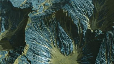 View of the alien planet landscape Stock Illustration
