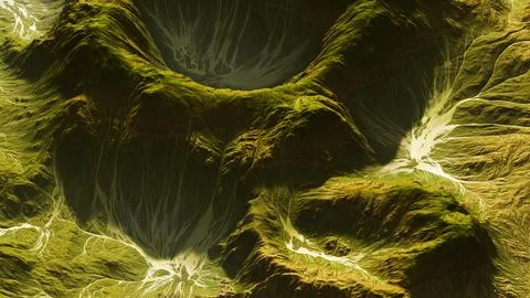 View of the alien planet landscape Stock Illustration