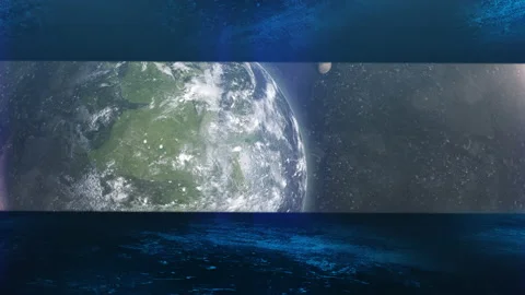 View of an alien planet from spaceship Stock Footage 165090174