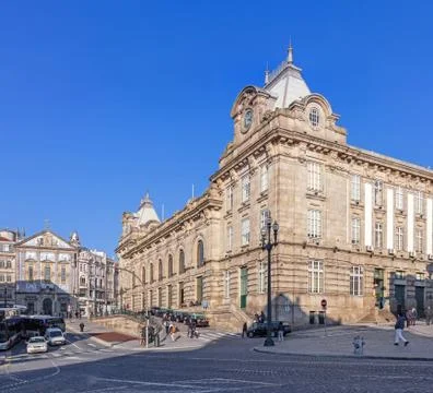 View of the Almeida Garret Square Stock Photos