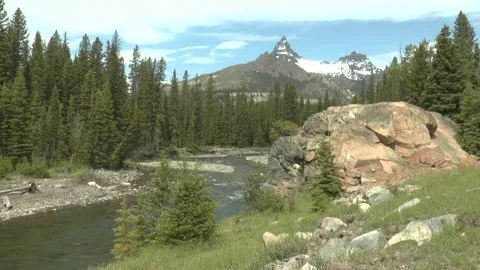 View along the Beartooth Highway Video stock 312695792