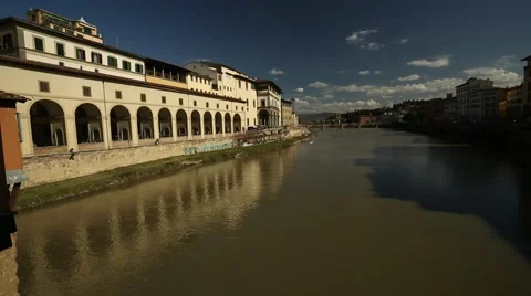 A view along the river Arno in Florence Video stock 47933817