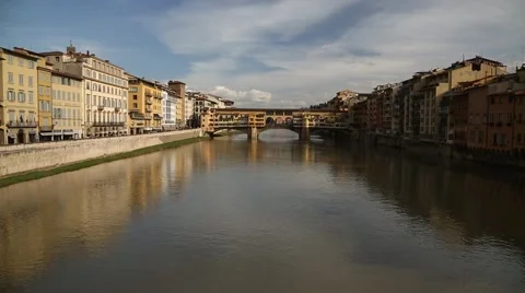 A view along the river Arno in Florence Video stock 47933818