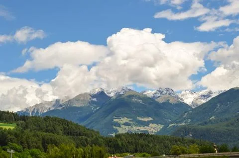 View of the Alps mountains Stock Photos