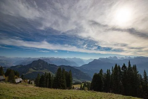 View of the Alps Foto stock