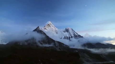 View of Ama Dablam mountain, Nepal Stock Footage 62388713