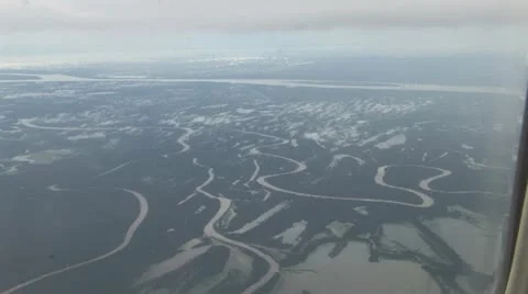 View of the Amazon region in Brazil from the plane Vídeo Stock 11395692