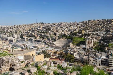 View of amman from the citadel Stock Photos