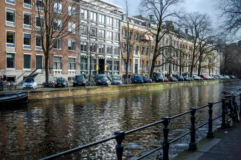 A view from amsterdam canals Stock Photos