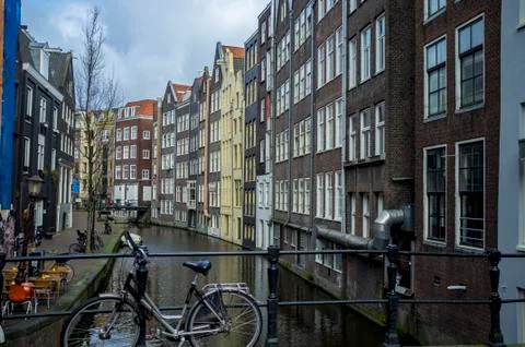 A view from amsterdam canals Stock Photos