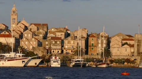 View on Ancient Buildings Stock Footage 54910877