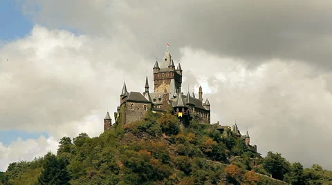 A view of an ancient castle from the ship Stock Footage 60710108