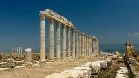 A view from the ancient city of laodicea Stock Photos