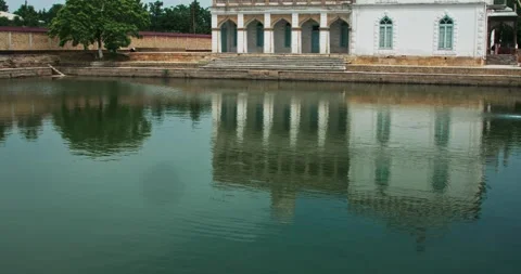 View of the ancient complex emir's summer residence Sitorai Mohi Xosa. Stock Footage 277873615