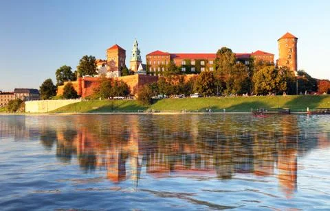 View of the ancient Krakow's castle Foto stock