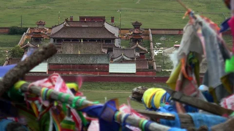 View of the ancient Mongol monastery. Stock-Footage 125992394