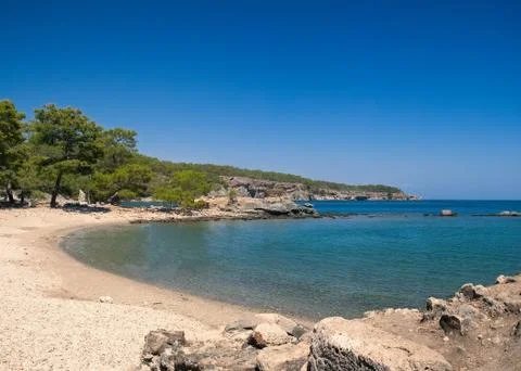 The view from ancient phaselis. Stock-Fotos